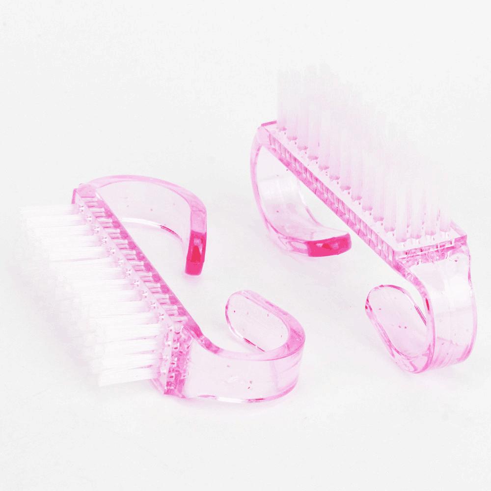 

10 шт., цветная кисть для ногтей, прозрачная пластиковая кисть для чистки ногтей, аксессуары для удаления пыли, акриловая пудра, инструменты для маникюра и педикюра