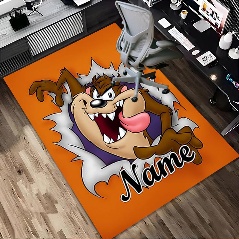 Custom Name Nightmare Cat Living Room Non-Slip Area Rug Soft Carpet for Bedroom Kids Playroom Sofa Office Home Decor Doormat