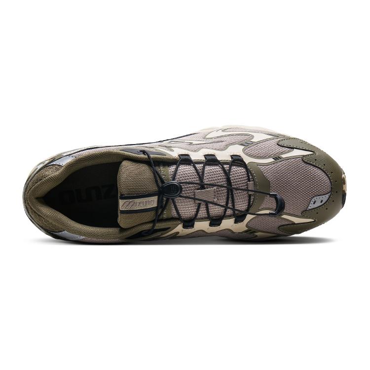 Mizuno Wave Solar V2 Retro Trend Functional Non-Slip Wear-Resistant Supportive Low-Top Casual Running Shoes Unisex sneaker Olive-Green D1GH231808
