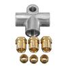 1Pcs Zinc Alloy Brake Line 3 Way T Piece Brake Pipe Connector With 3 X M8/M10 Male Short Nut For Car Brake Hoses Car Accessories