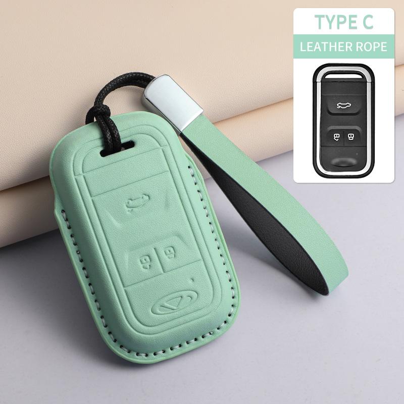 For Chery Tiggo 5 7 8 Tiggo 8 3x Arrizo 5 6 Pro Gx 5x EQ7 Jaecoo J7 7 J8 Omoda 5 C5 PU Car Keychain Shell Holder Car Accessories