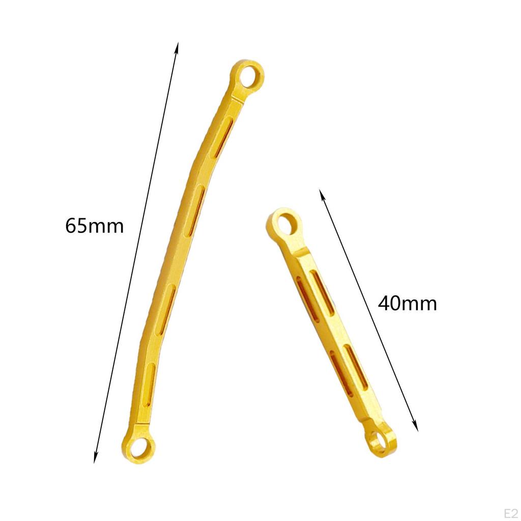 2 Pieces 1:24 Scale Steering Link Rods Replaces Linkage Pull Rod for Fcx24 RC Car DIY Parts