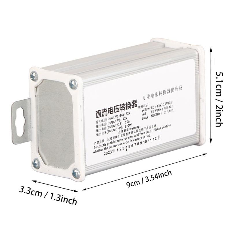 36V-72V Input DC Converter 10A Current 120W Power Voltage Transformer 12V Output Electric Scooter Converter LED Lighting