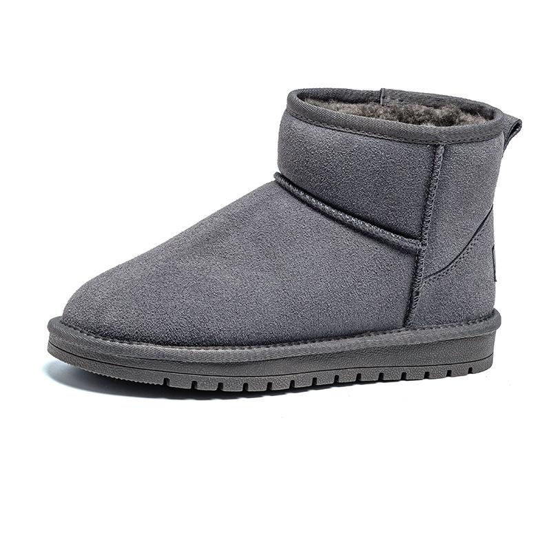 Integrierte Pelz-Schneestiefel Herren und Damen Winter verdickt warm wasserdicht rutschfest Samt Baumwollschuhe Große Baumwollschuhe