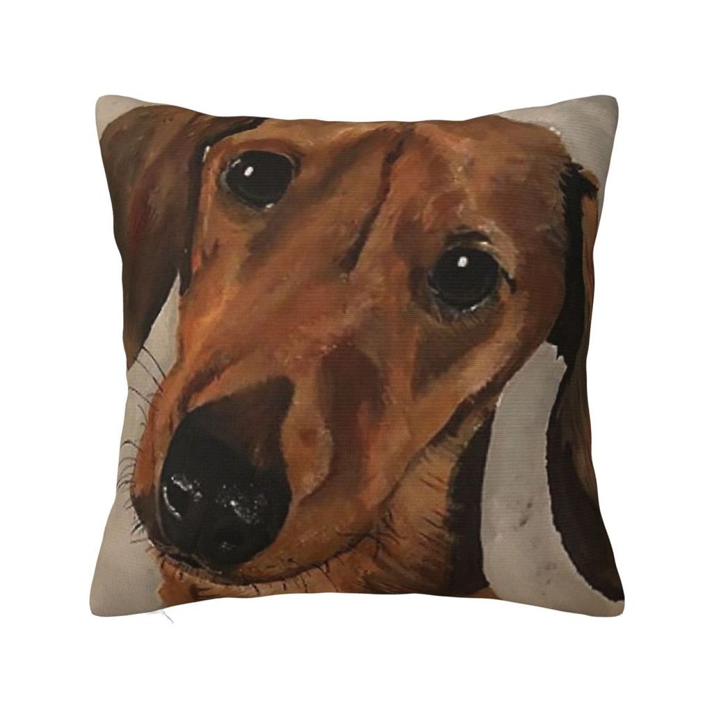 Cute Dachshunds Puppy Pillowcase Polyester Cushion Cover Gift Gift for Animal Dog Lover Throw Pillow Case Cover Seater