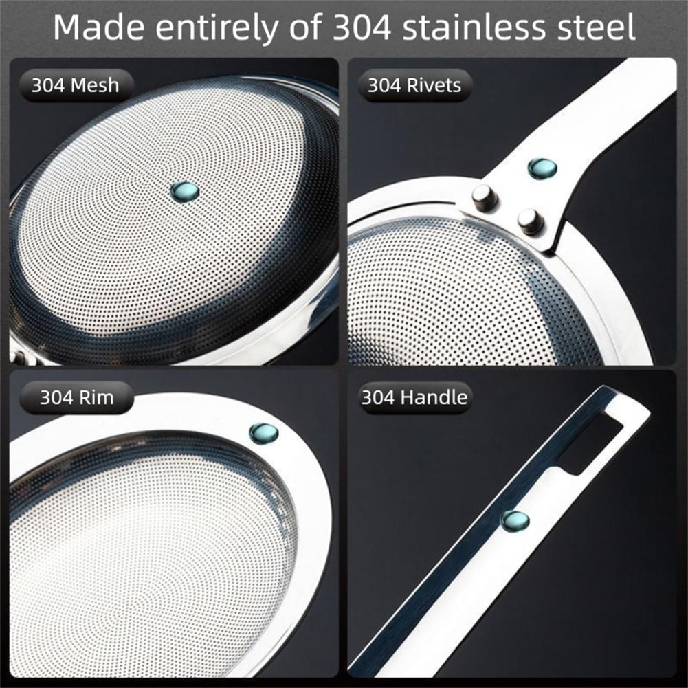 Filter Scoop Fat Skimmer Stainless Steel Fine Mesh Strainer Slotted Spoons Separator Ladle Cooking Strainer Kitchen Tool