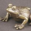 Frog Statue Wear-resistant Vivid Appearance Creative Reusable Copper Frog Sculpture Tea Pet Ornament Household Supplies