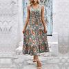Amazon Independent Station Foreign Trade Long Dress Summer New European and American Cross-border Women's Printed Sleeveless Dress