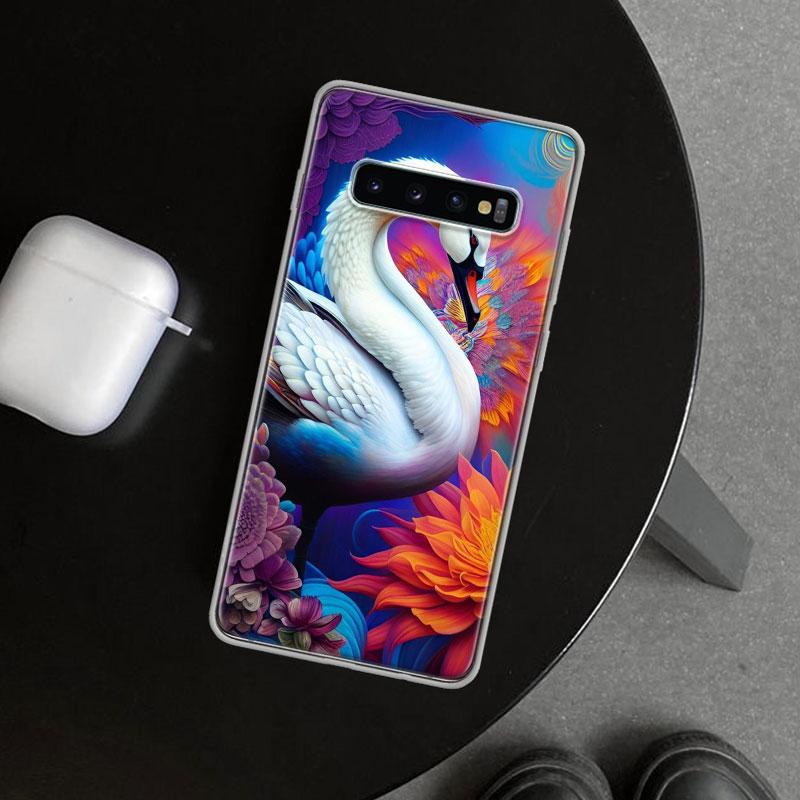 Black Swan Noble Phone Case Cover for Samsung Galaxy S26 S25 Edge S24 S23 Ultra S22 Plus S21 FE S20 + Art Customized Fundas Gala
