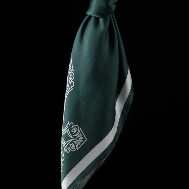 RECLOW CROSS SILK SCARF KHAKI Scarf