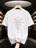 2026 Nuova Maglietta in Cotone Bussola Vichinga Rune Nordiche Stampa Girocollo Manica Corta Street Casual Top