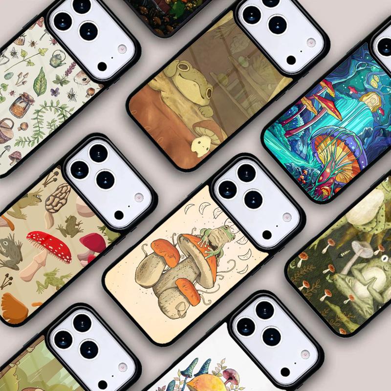Frog Mushroom Cottagecore Phone Case For IPhone 17 16e 15 14 13 12 11 Pro Max Air Mini Soft Protective Cover