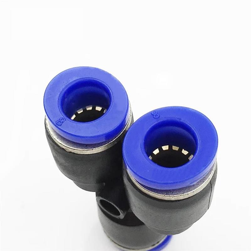 10pcs "Y" Type Pneumatic Joint Tee PY4 PY6 PY8 PY10 PY12 PY14 PY16 Outer Diameter 4 6 8 10 12 14 16mm Air Hose Fitting Fuel System Fittings7