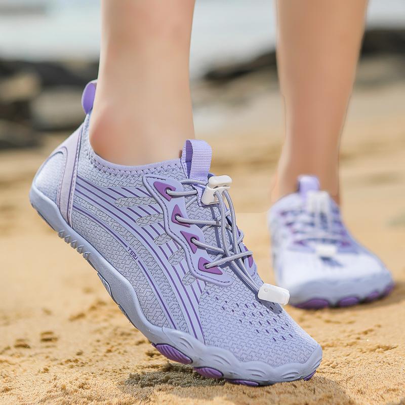 Schnelltrocknende Wasserschuhe für Damen Herren Leicht Atmungsaktive Aqua-Sneaker Rutschfeste Strand-Watschuhe zum Kajakfahren Surfen Tauchen