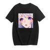 Dark Gothic Short Sleeve T-shirt Cute Cartoon Girl Streetwear Simple Casual Top Retro Loose E-Girl Summer Short Sleeve T-shirt