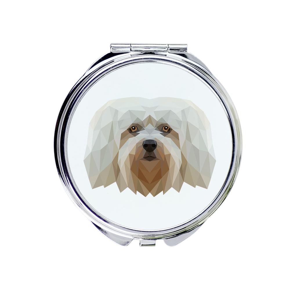Hawańczyk, Havanese -Lusterko Ze Zdjęciem I Napisem Geometryczne Marki Art-Dog