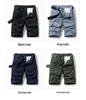 Men's Plus Size Cargo Shorts: Loose-Fit, Mid-Length, Multi-Pocket, Pure Cotton, Breathable, Casual.