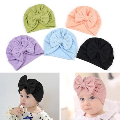 Měkká velká mašle Turban Čepice pro batolata Dětská čepice Čelenky Dětské čelenky