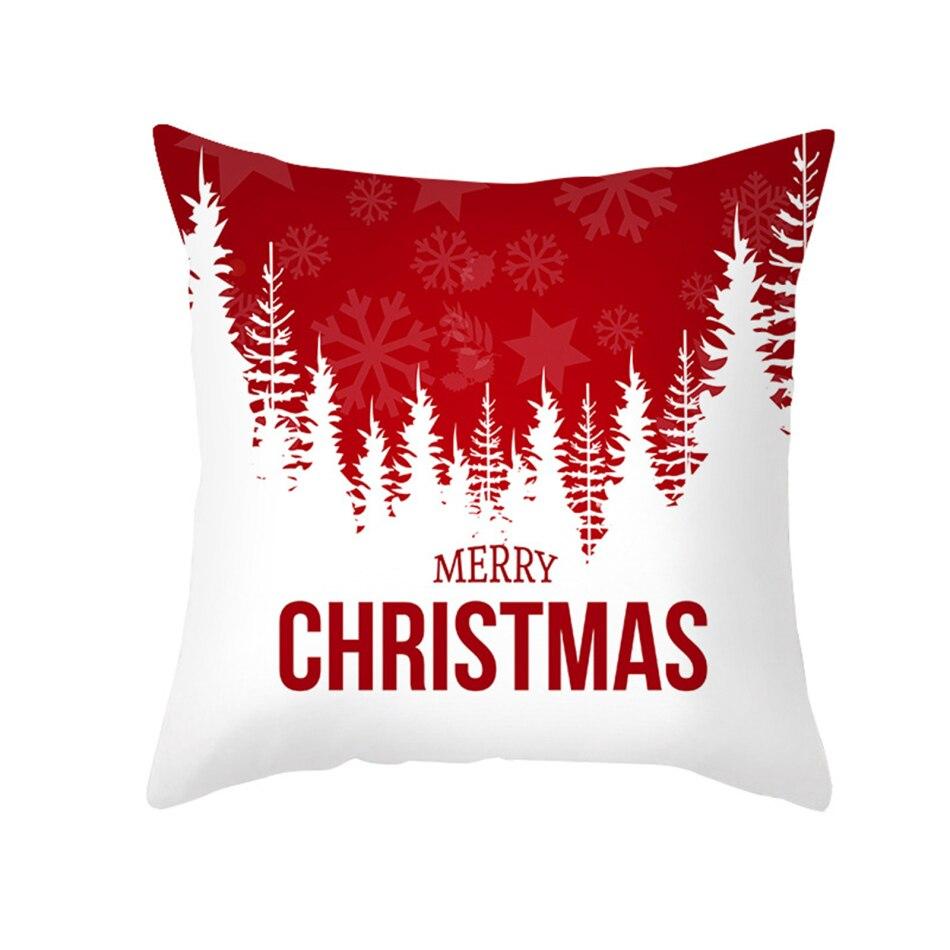 Cheap Christmas Cushion Cover Red and Green Pillow Case Home Decor