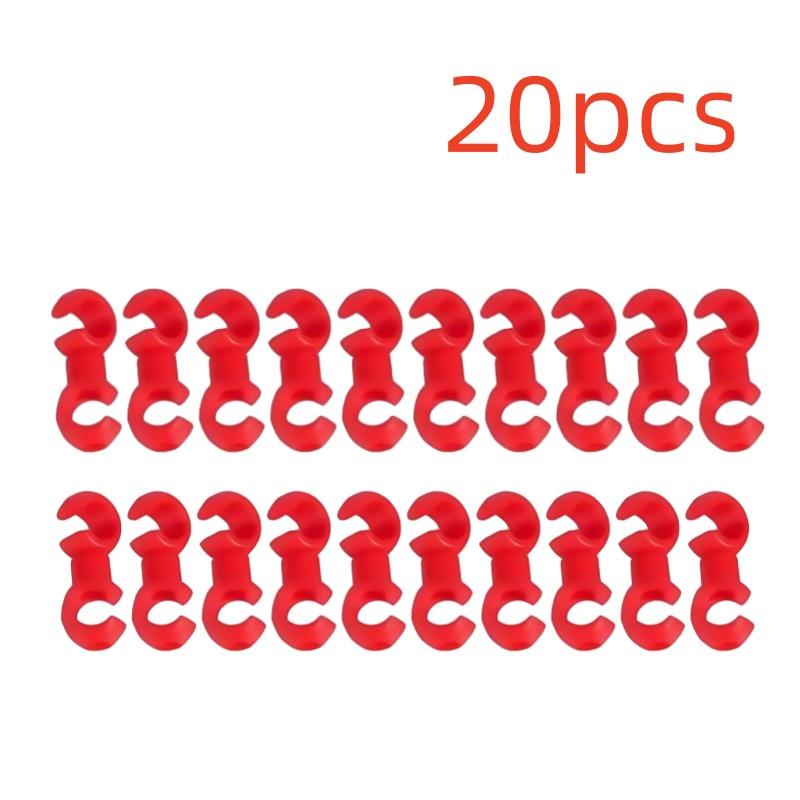 20pcs S Style Brake Cable Clips for Bicycle MTB Rotatable Line Hose Guide Line Hook Pipe Buckles For Cycling Accessories