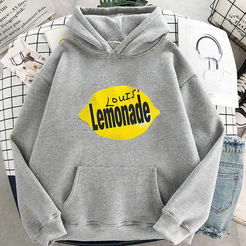 Louis Tomlinson Mikina s grafickým potiskem Lemonade 2025 Pánská/Dámská Harajuku Hip Hop Fleece Unisex Podzim Zima Vintage Pulovry Mikina