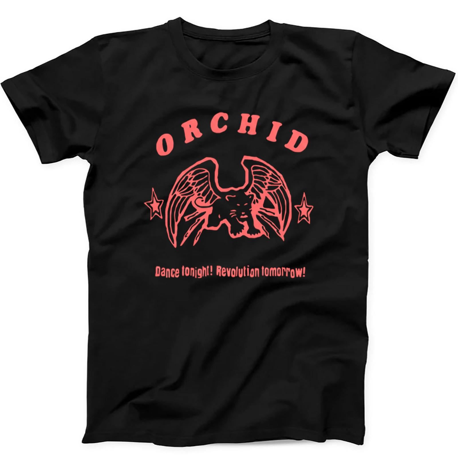 Orchid Dance Tonight Revolution Tomorrow Music Gift Tee Black T Shirt 545 S