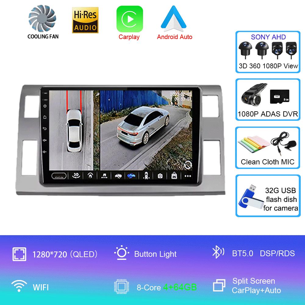 Car Radio Android 14 For Toyota Previa XR50 3 III Estima 2006-2019 DSP Multimedia Player GPS Stereo Autoradio 2 Din Stereo