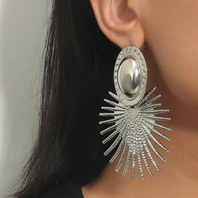 Große Metall Ohrring Post Für Frauen Gold Farbe Vintage Geometrische Tropfen Ohrringe