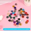 50Pcs Heart Shape Crystals Set Natural Crystal Heart Stones Mini Assorted Worry Stones for Energy Balancing Desktop Decoration