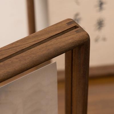 Double-Sided Acrylic Display Frame Featuring Walnut Finish for Art and Photos Multiple Sizes for Flexible Placement and Views