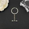 Hot-Selling Ancient Silver Barbell Alloy Keychain Pendant