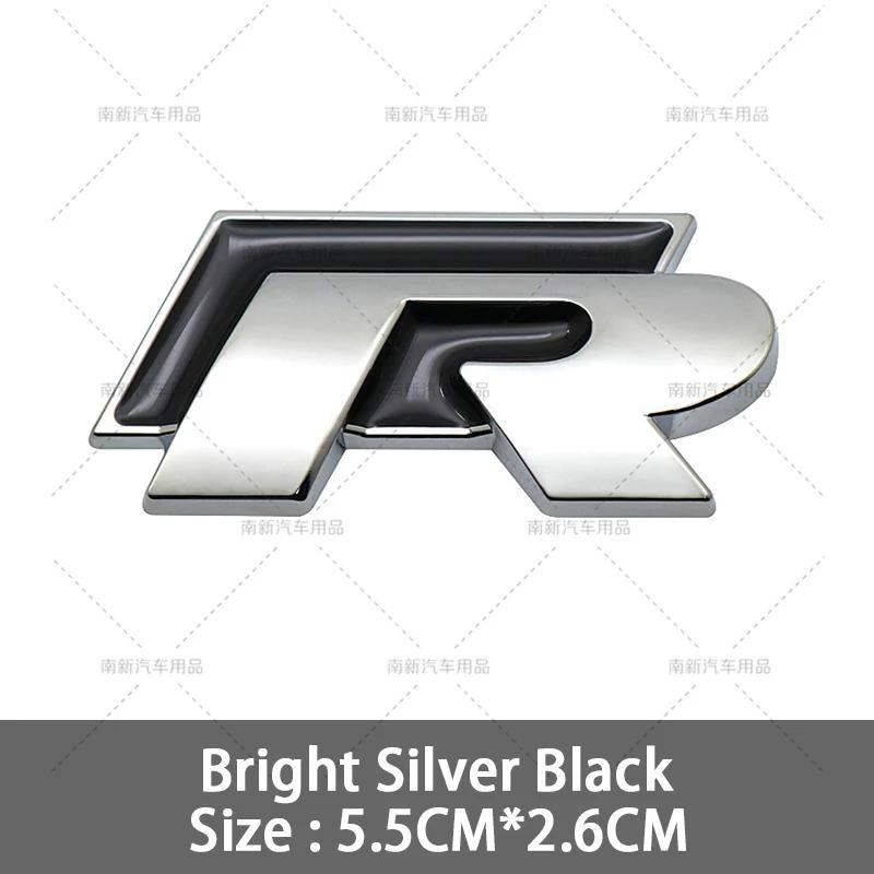 RUNTB1 VW 2026 Hot 3D Metal R Grille Badge Rear Tail Trunk Emblem Decal Stickers For Volkswagen VW Polo Passat Golf Jetta Tiguan Sagita