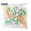 Fresh Fruit Cartoon Picks 100PCS Disposable Tags, with Decor Cocktail Garnish Sticks Picks, Durable Bamboo Skewers, for Fruits Barbecue