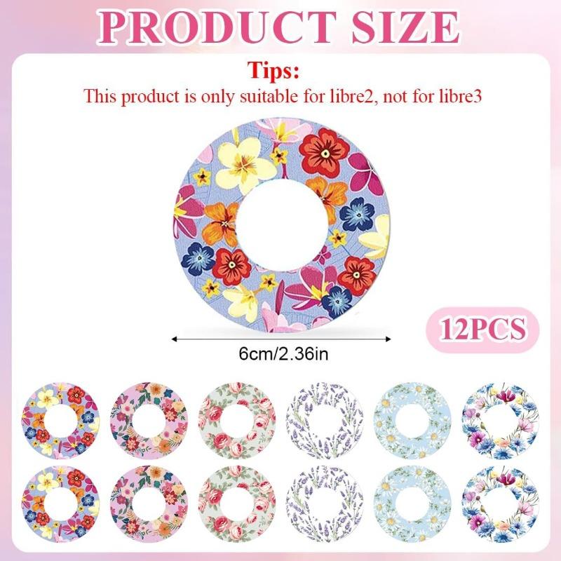 Pak van 12 Libre 2 Pleisters, Bloedglucosemeter Accessoires, Waterdichte Pleisters voor Libre 2, voor Sport, Zwemmen (Niet beschikbaar voor Libre3)