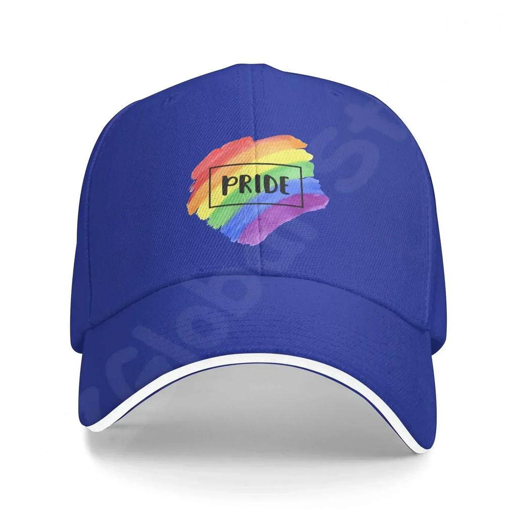 Regenbogen-LGBT-Pride-Baseballkappe für Damen, Vintage-Baumwolle, gewaschen, Distressed, verstellbare Papa-Mütze, lässige Trucker-Mütze für Erwachsene