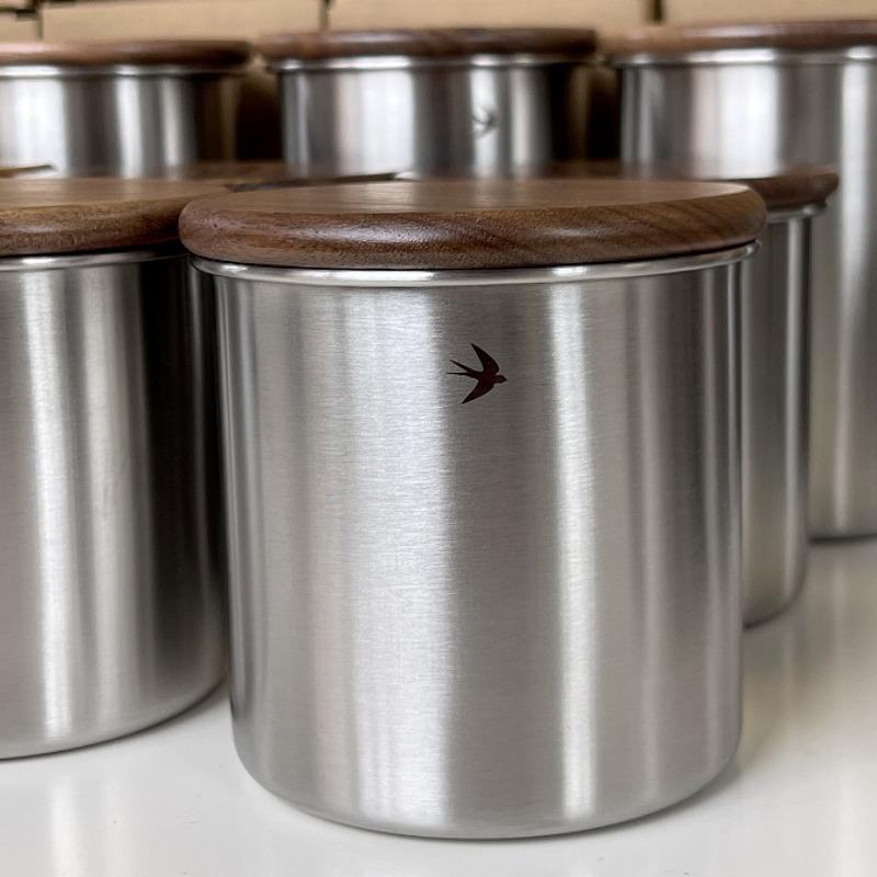 Japanese-style Stainless Steel Sealed Jar Coffee Beans Coffee Storage Jar Tea Food Jar Storage Container Kitchen Utensils Home