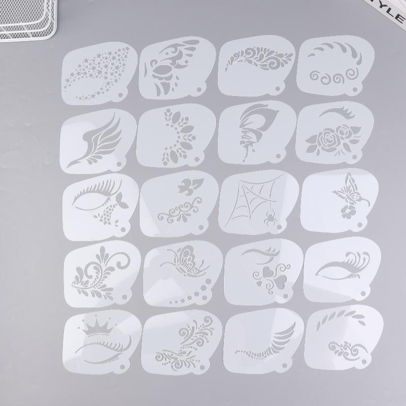 Face Paint Stencils Professional Body Art Paint Stencils Reusable For Adults Kids Easily Use Templates For Parties Makeup Tools