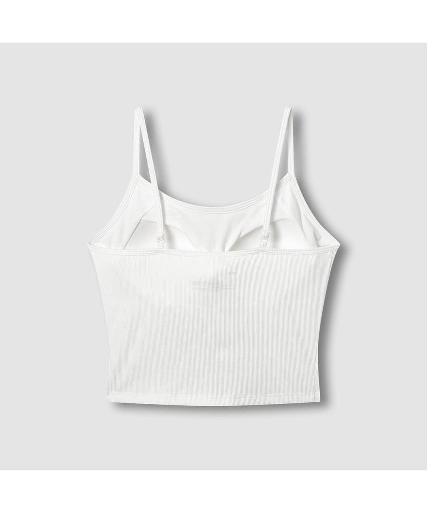 Jaju Women'S Cotton Lip Long Crop Bra_White