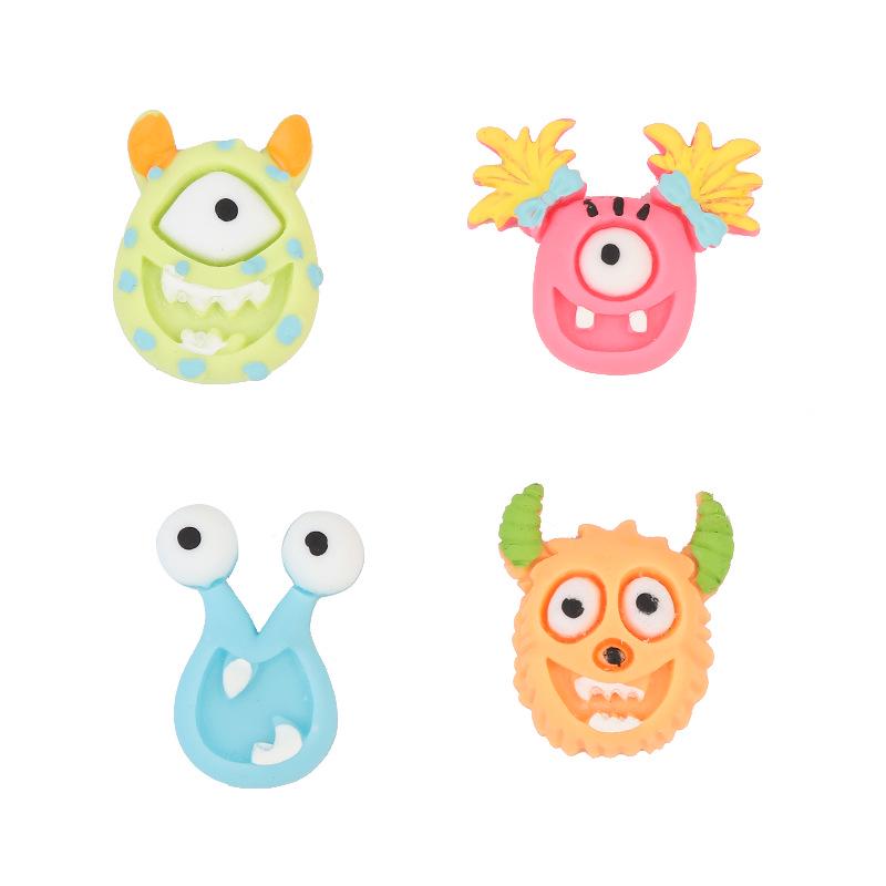 Handmade Cartoon Monster Resin Phone Case, Hair Clip & Hair Tie Accessories