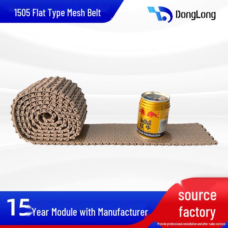 Modular Plastic Mesh Conveyor Belt with Flat Chain Plate