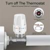 3pcs Frost-Proof Radiator Thermostat Heads Adjustable 5-Level Temperature Control Valve Replacement for Heating Systems