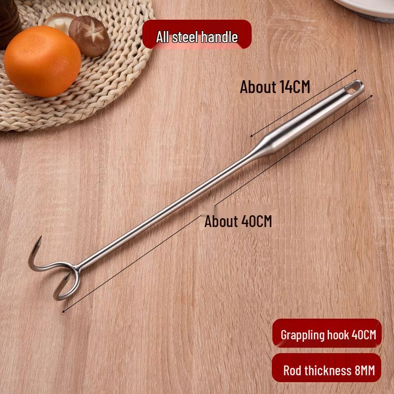 Stainless Steel Meat Hook with Newcomer Discount – Grab Cooked or Braised Meat with Thickened Long Handle