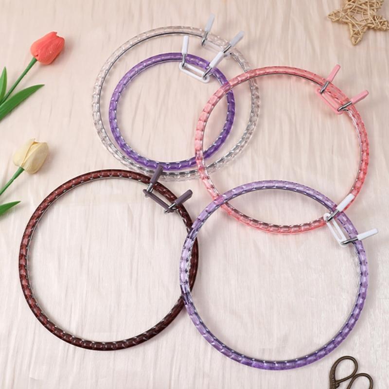 2Pcs Nonslip Spring Embroidery Frame Craft Of Sturdy Acrylic Ideal For Professional