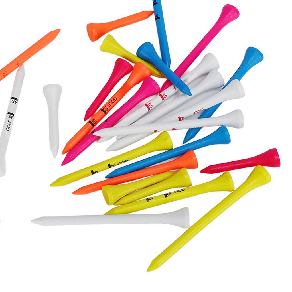 Golf Tee Set Maple Clear Scale Stable Multiple Size Easy Adjustment Robust Wooden Golf Tee Replacement