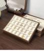 Walnut Grain Jewelry Tray with Large-Capacity Multi-Compartment for Rings, Necklaces, and Earrings