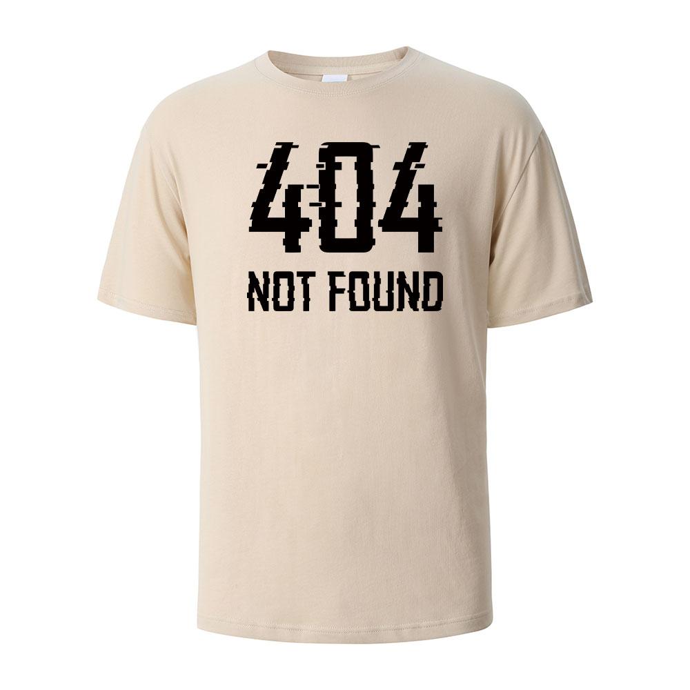 404Not Found Print TShirt Summer Tees For Men Women 100 Cotton Oneck Oversize Casual Short Sleeved Tops