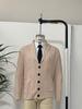 Men's Korean Style Knit Cardigan - Long Sleeve, Autumn Casual, Solid Color Sweater