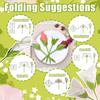4/10/20x Bloom Napkin Holders Table Green Twist Rose Flower Buds Serviette Holder