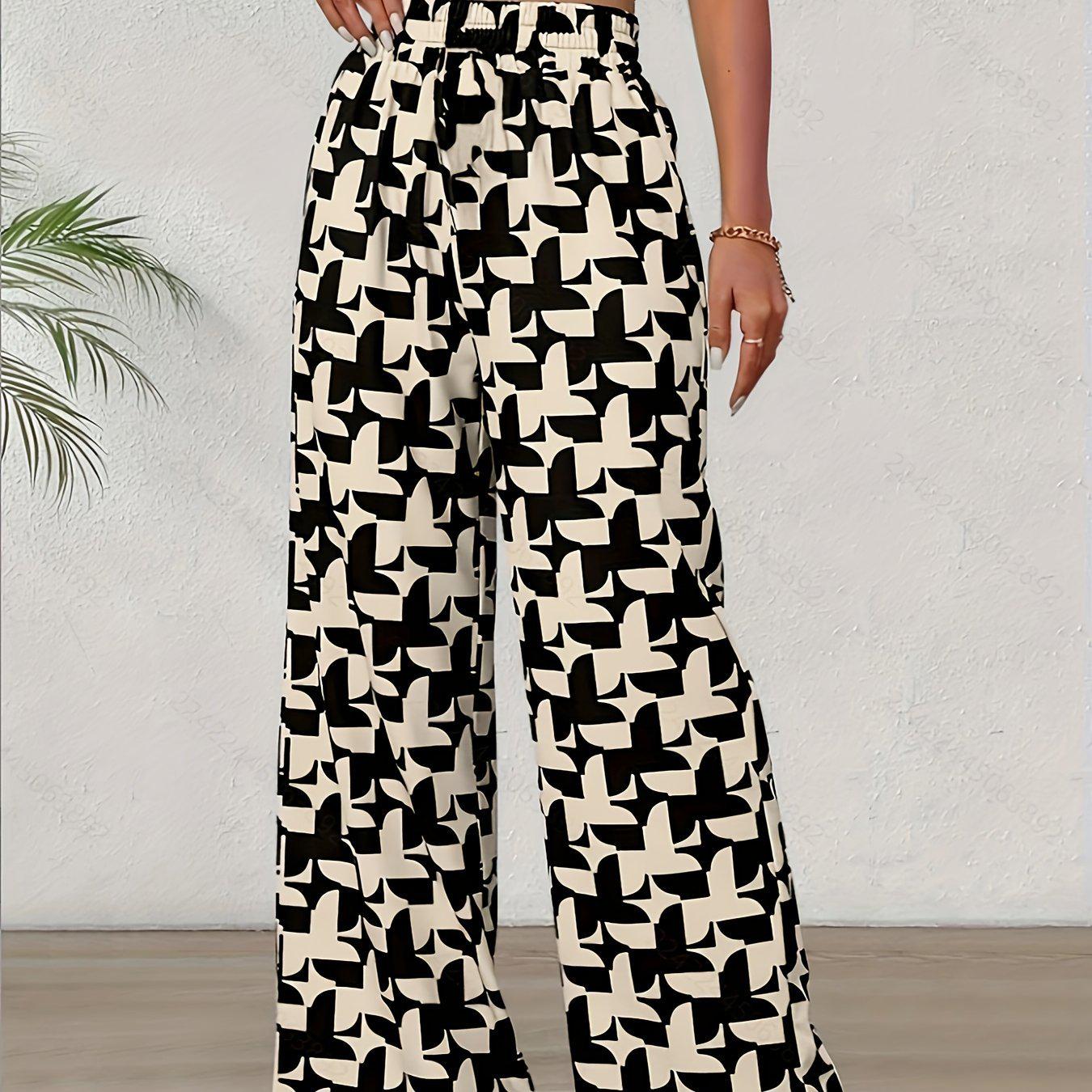 

Geometric Print Wide-Leg Pants S