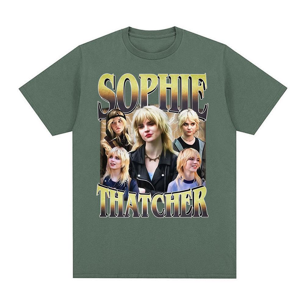 Actor Sophie Thatcher 90s Vintage T Shirt Unisex Womens Harajuku Y2k Gothic Short Sleeve T Shirts Comfort Cotton Oversized Tshirt